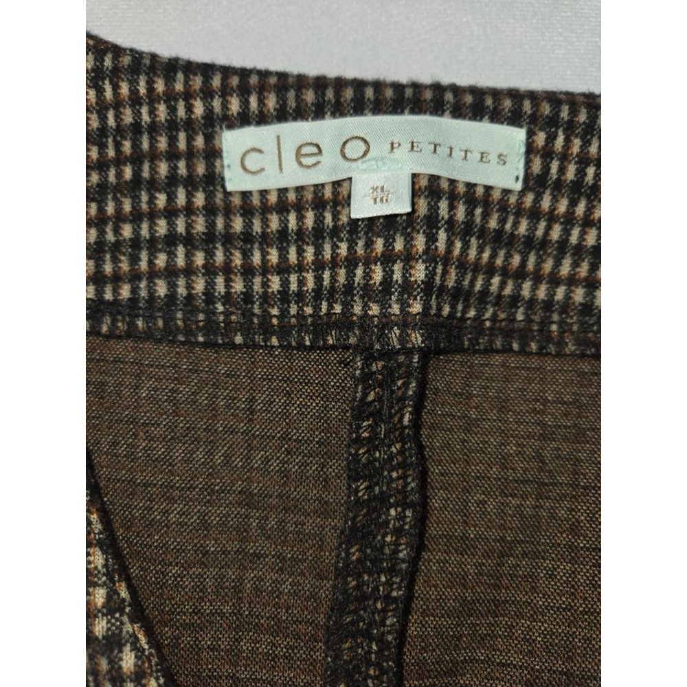 Women's Cleo Petite Brown Black Plaid Blazer Jacket 14P - Picture 3 of 6